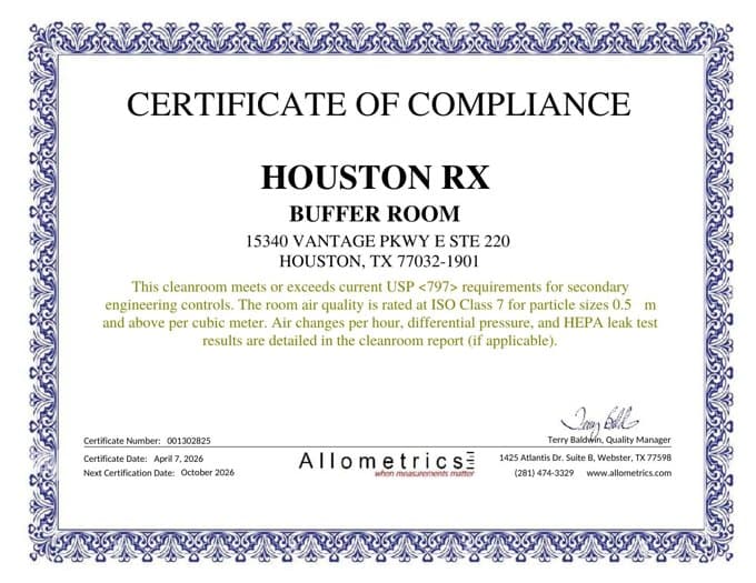 Cleanroom certification